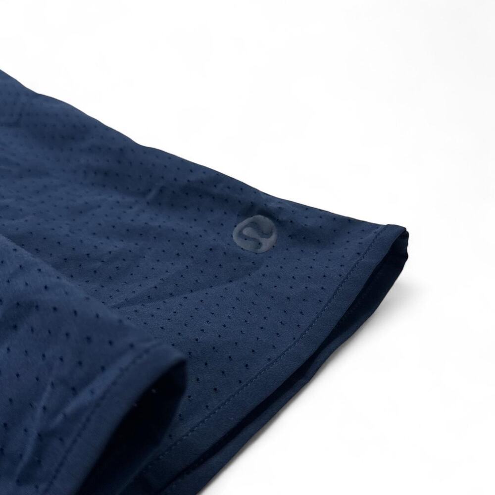 Lululemon perforated narrow waistband navy blue tennis skirt shorts size 10 - Picture 3 of 6